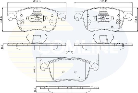 Comline CBP32462 - Гальмівні колодки, дискові гальма autocars.com.ua