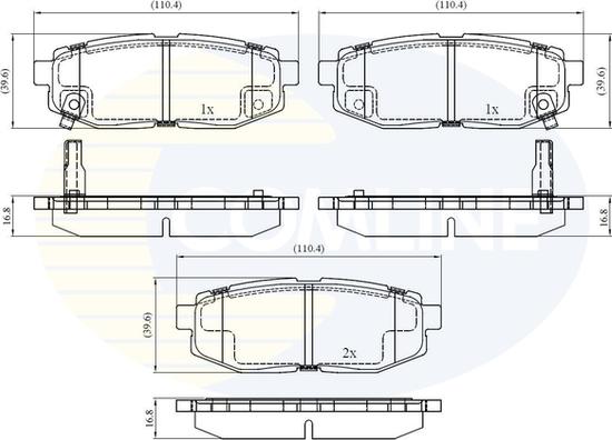 Comline CBP32488 - Тормозные колодки, дисковые, комплект avtokuzovplus.com.ua