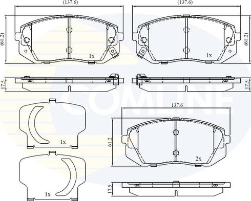 Comline CBP32529 - Гальмівні колодки, дискові гальма autocars.com.ua