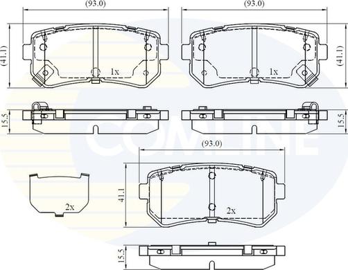 Comline CBP32530 - Тормозные колодки, дисковые, комплект avtokuzovplus.com.ua