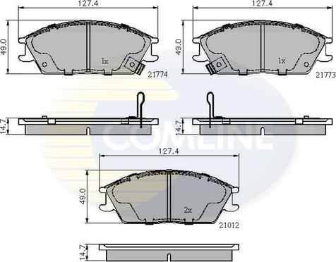 Comline CBP3253 - Тормозные колодки, дисковые, комплект avtokuzovplus.com.ua