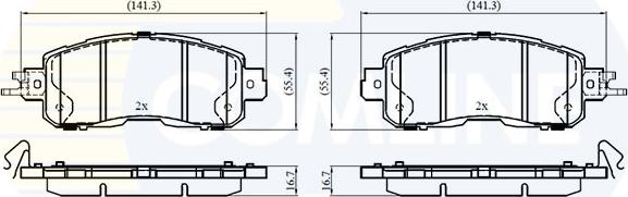 Comline CBP32573 - Тормозные колодки, дисковые, комплект avtokuzovplus.com.ua