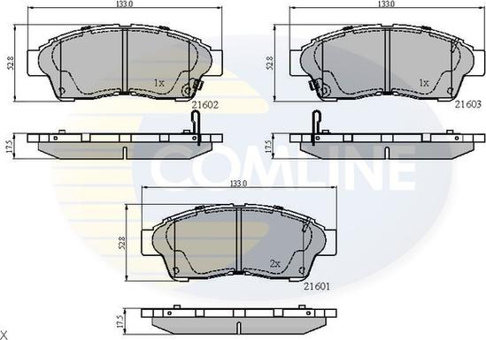 Comline CBP3260 - Гальмівні колодки, дискові гальма autocars.com.ua