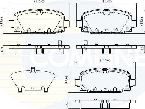 Comline CBP32860 - Тормозные колодки, дисковые, комплект avtokuzovplus.com.ua