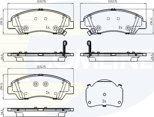 Comline CBP32866 - Гальмівні колодки, дискові гальма autocars.com.ua