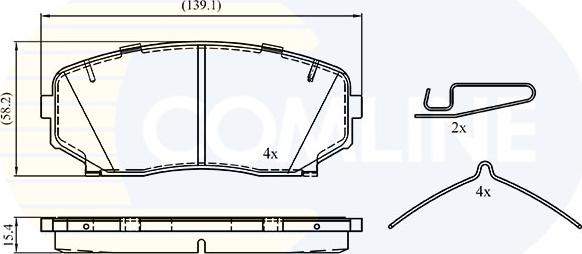 Comline CBP33003 - Гальмівні колодки, дискові гальма autocars.com.ua