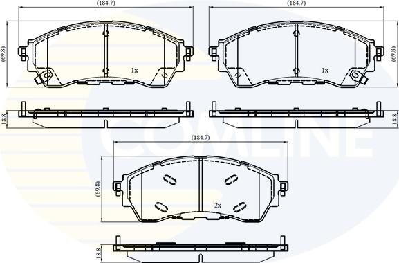 Comline CBP33067 - Гальмівні колодки, дискові гальма autocars.com.ua