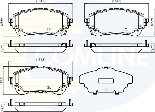 Comline CBP33072 - Гальмівні колодки, дискові гальма autocars.com.ua