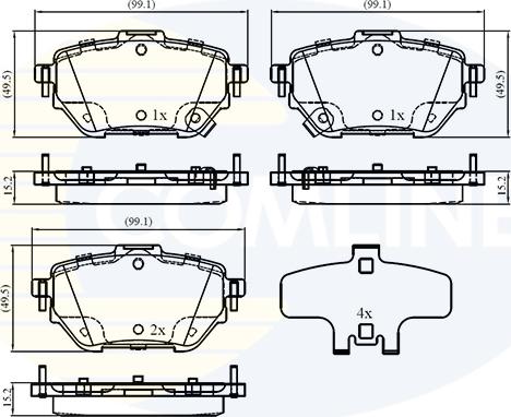 Comline CBP33073 - Гальмівні колодки, дискові гальма autocars.com.ua