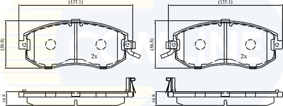 Comline CBP33171 - Тормозные колодки, дисковые, комплект autodnr.net