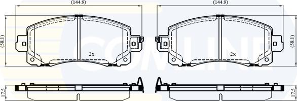 Comline CBP33298 - Тормозные колодки, дисковые, комплект avtokuzovplus.com.ua