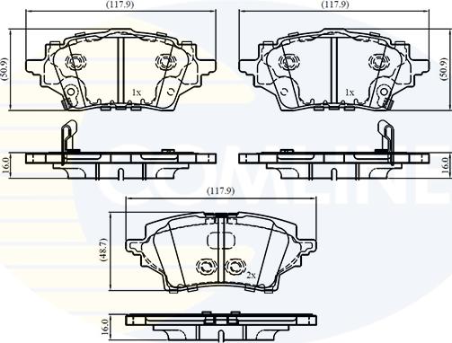 Comline CBP33299 - Тормозные колодки, дисковые, комплект autodnr.net