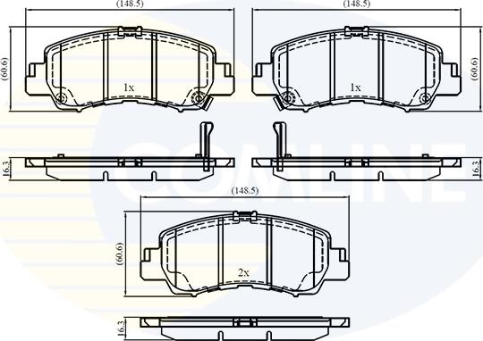 Comline CBP33499 - Тормозные колодки, дисковые, комплект avtokuzovplus.com.ua