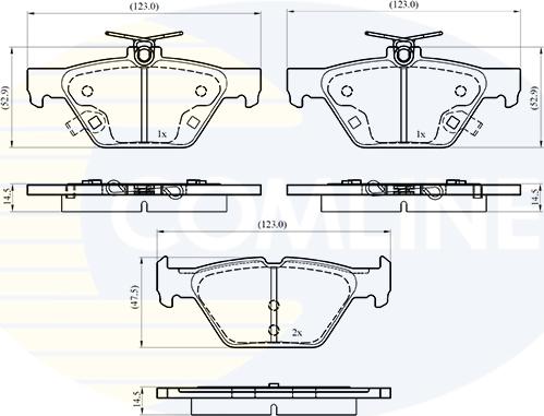 Comline CBP33651 - Тормозные колодки, дисковые, комплект avtokuzovplus.com.ua