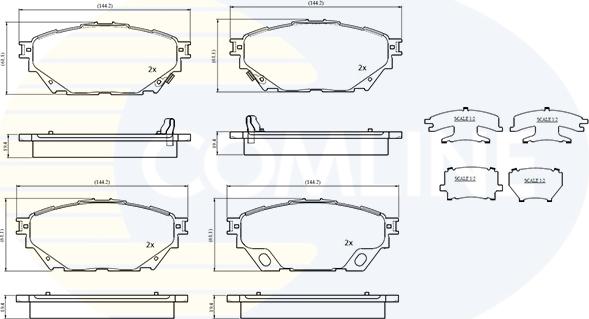 Comline CBP33772 - Тормозные колодки, дисковые, комплект avtokuzovplus.com.ua