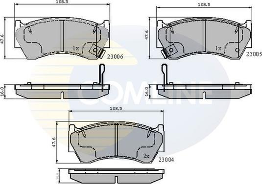 Comline CBP3449 - Тормозные колодки, дисковые, комплект avtokuzovplus.com.ua