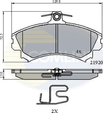 Comline CBP3462 - Гальмівні колодки, дискові гальма autocars.com.ua