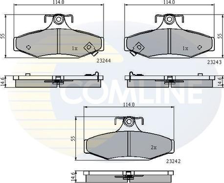 Comline CBP3586 - Гальмівні колодки, дискові гальма autocars.com.ua