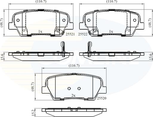 Comline CBP36009 - Гальмівні колодки, дискові гальма autocars.com.ua
