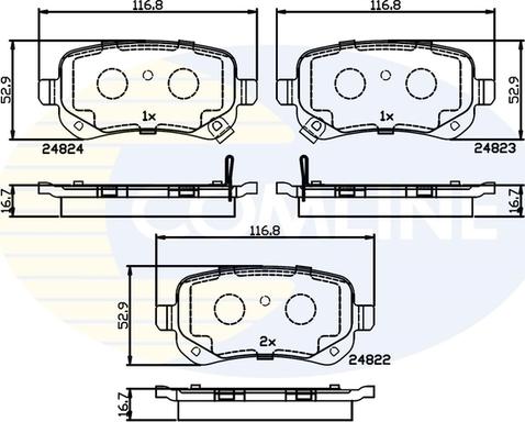 Comline CBP36067 - Гальмівні колодки, дискові гальма autocars.com.ua
