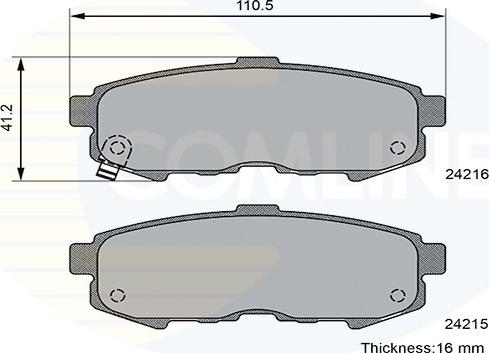 Comline CBP36088 - Гальмівні колодки, дискові гальма autocars.com.ua