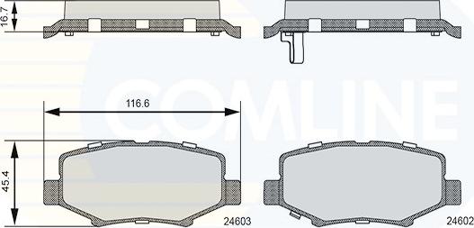 Comline CBP36091 - Гальмівні колодки, дискові гальма autocars.com.ua