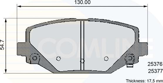 Comline CBP36102 - Тормозные колодки, дисковые, комплект avtokuzovplus.com.ua