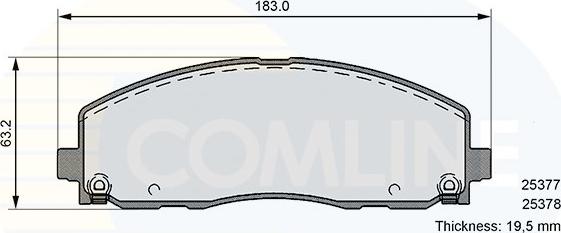 Comline CBP36103 - Тормозные колодки, дисковые, комплект avtokuzovplus.com.ua