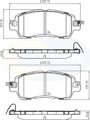 Comline CBP36115 - Гальмівні колодки, дискові гальма autocars.com.ua