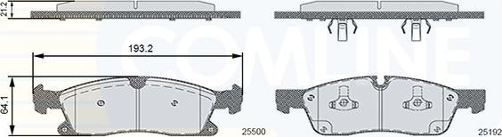 Comline CBP36133 - Тормозные колодки, дисковые, комплект avtokuzovplus.com.ua