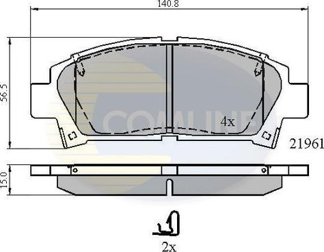 Comline CBP3713 - Гальмівні колодки, дискові гальма autocars.com.ua