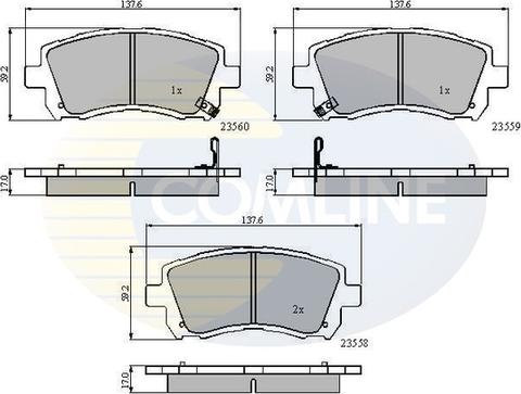 Comline CBP3722 - Тормозные колодки, дисковые, комплект avtokuzovplus.com.ua