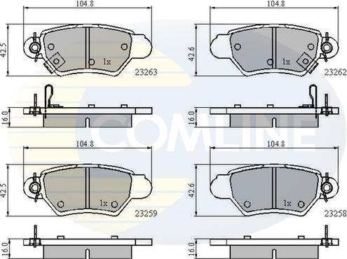 Comline CBP3750 - Тормозные колодки, дисковые, комплект avtokuzovplus.com.ua