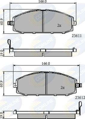 Comline CBP3777 - Гальмівні колодки, дискові гальма autocars.com.ua