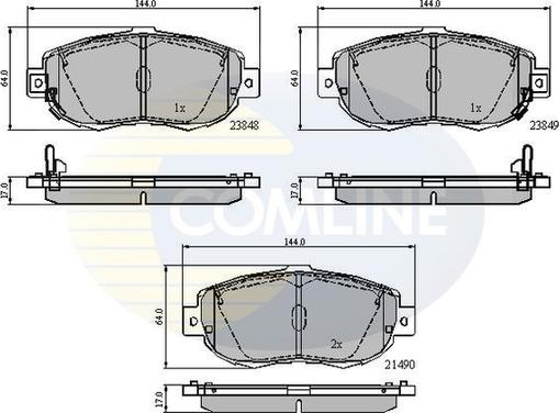 Comline CBP3789 - Тормозные колодки, дисковые, комплект avtokuzovplus.com.ua