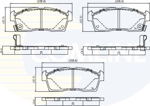 Comline CBP3793 - Гальмівні колодки, дискові гальма autocars.com.ua