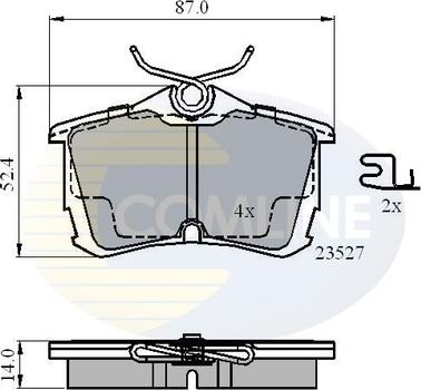 Comline CBP3803 - Тормозные колодки, дисковые, комплект avtokuzovplus.com.ua