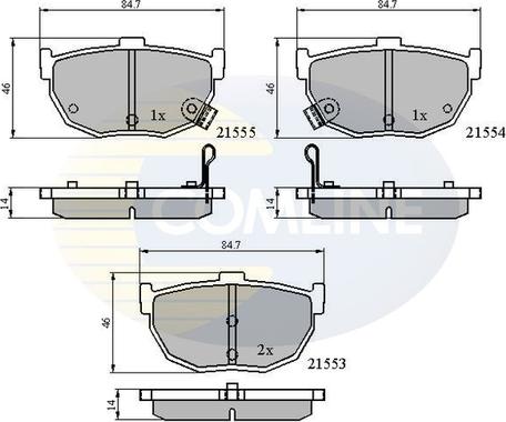 Comline CBP3805 - Тормозные колодки, дисковые, комплект avtokuzovplus.com.ua