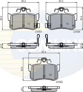 Comline CBP3811 - Гальмівні колодки, дискові гальма autocars.com.ua