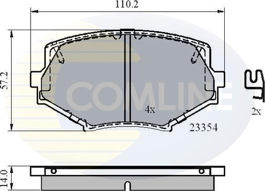 Comline CBP3820 - Гальмівні колодки, дискові гальма autocars.com.ua