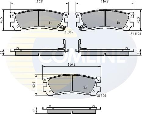 Comline CBP3824 - Гальмівні колодки, дискові гальма autocars.com.ua