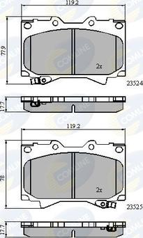 Comline CBP3831 - Гальмівні колодки, дискові гальма autocars.com.ua