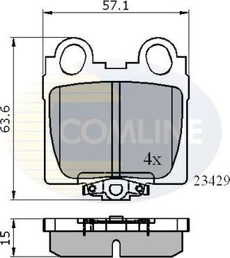 Comline CBP3836 - Тормозные колодки, дисковые, комплект avtokuzovplus.com.ua