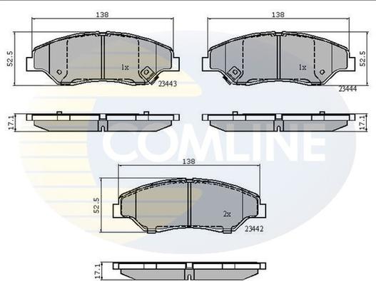 Comline CBP3843 - Гальмівні колодки, дискові гальма autocars.com.ua