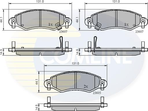 Comline CBP3893 - Тормозные колодки, дисковые, комплект avtokuzovplus.com.ua