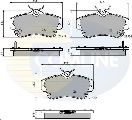 Comline CBP3894 - Гальмівні колодки, дискові гальма autocars.com.ua