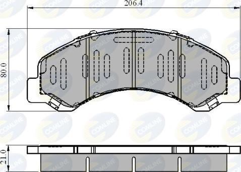 Comline CBP3919 - Тормозные колодки, дисковые, комплект avtokuzovplus.com.ua