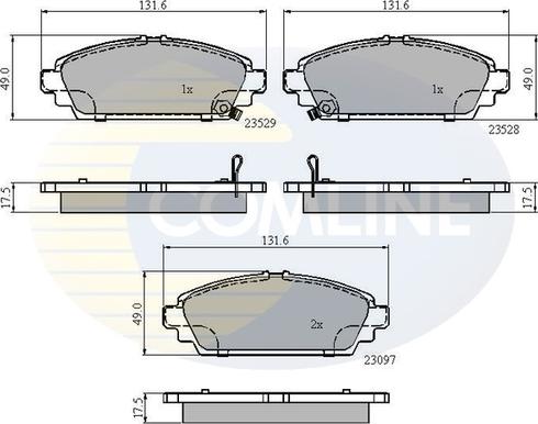 Comline CBP3943 - Тормозные колодки, дисковые, комплект avtokuzovplus.com.ua