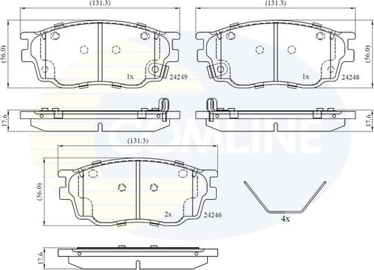 Comline CBP3948 - Тормозные колодки, дисковые, комплект avtokuzovplus.com.ua