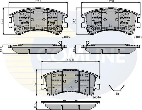 Comline CBP3950 - Гальмівні колодки, дискові гальма autocars.com.ua